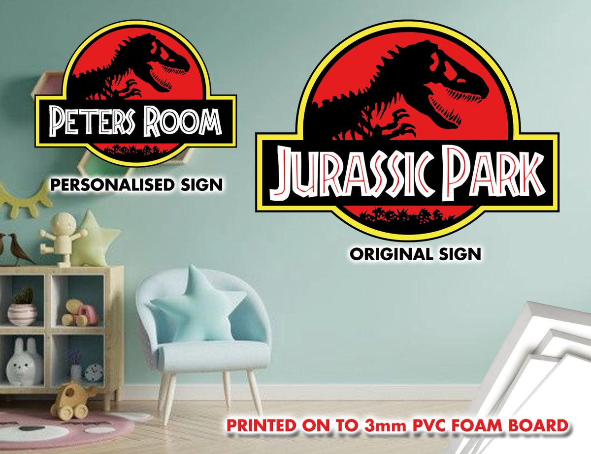 Personalised Name Jurassic Park Sign